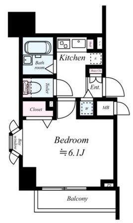 菱和パレス高輪タワーの物件間取画像